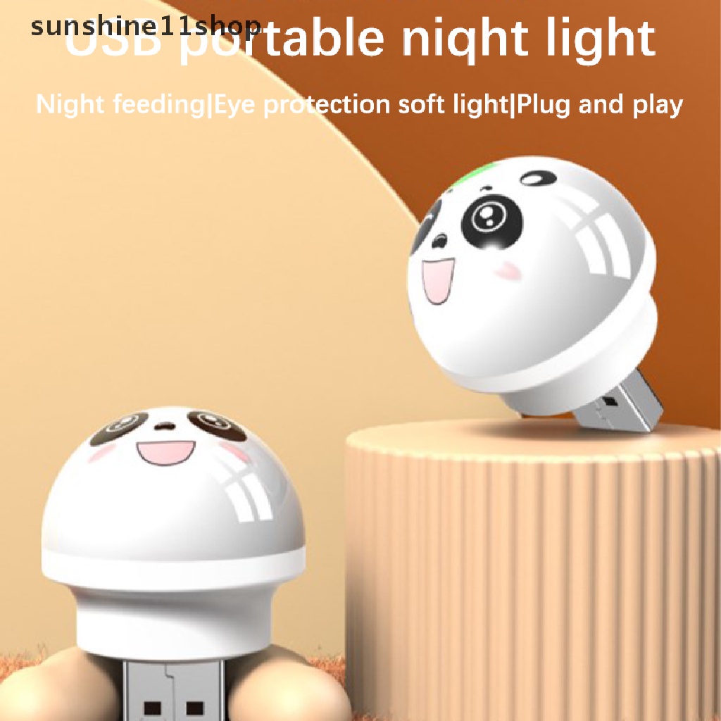 Sho USB Plug Night Light Pelindung Mata Baca Lampu Mini Lampu Buku Komputer N