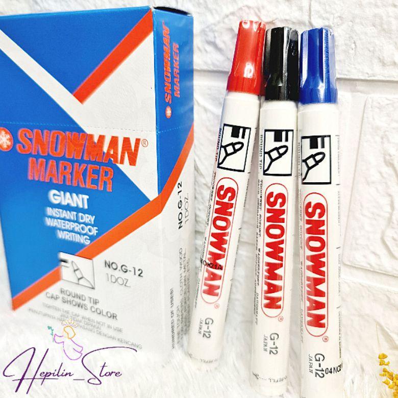 

E39 Spidol SNOWMAN Permanent Marker G12 / Spidol Permanent Snowman HARGA MURAH