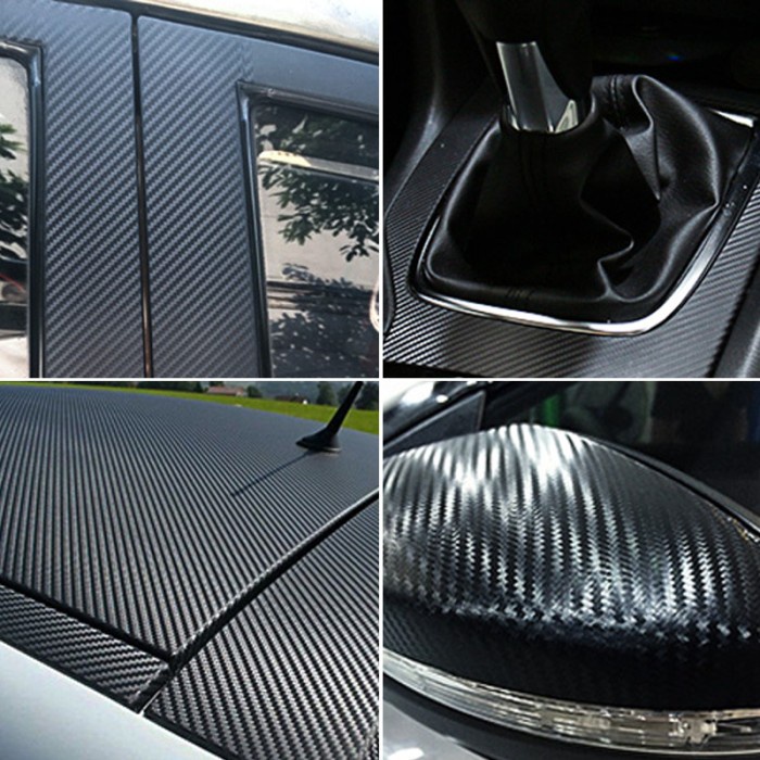 Stiker Carbon 3D 6D Karbon Sticker Vinyl Car Wrap Lapis Dekorasi Mobil