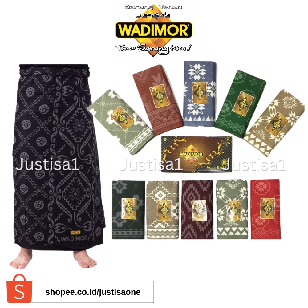 Sarung WADIMOR Motif Bali Pria Kain Tenun Samping Songket Batik Tradisional Premium Dewasa Laki Cowo Cowok Sholat Shalat Solat Lebaran Daerah Jawa Pekalongan Lombok Pria Pesantren Masjid Muslim Islam Peci Baju Koko Grosir Murah Warna Hitam Merah Hijau