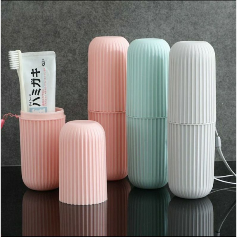 Tempat Sikat Gigi Travel Kotak Sikat Gigi Odol Toothbrush Case Pastel Dispenser Odol Traveling