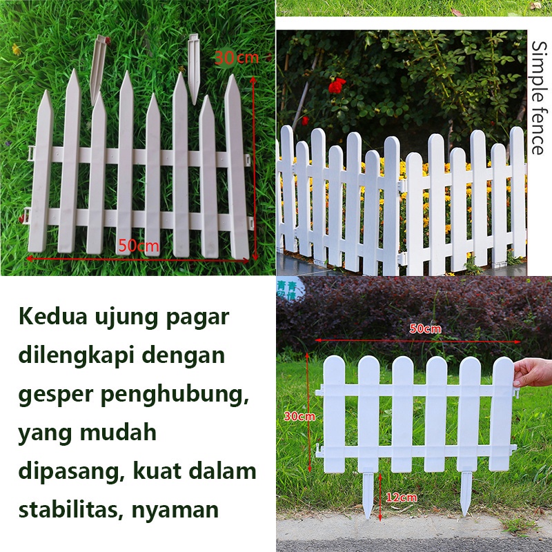 Pagar Shabby Chic Type 2 / Jual Satuan Dekorasi Pagar Taman Plastik Shabby Chic / Pagar Putih