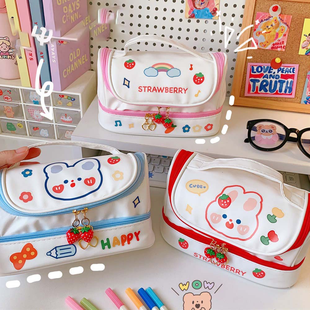 

Case Sekolah Anak Perempuan Kartun/ Pencil Pouch Tempat Pensil Anak Perempuan/ Box Case Perlengkapan Sekolah Lucu PFC