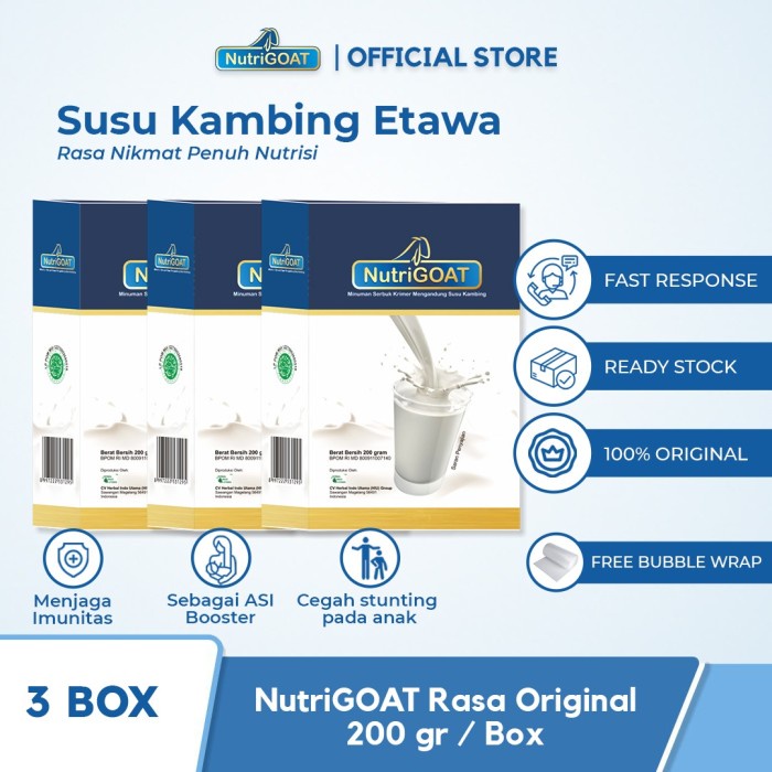 

[ COD ] Harga Hemat 3 Box Susu Kambing NutriGoat