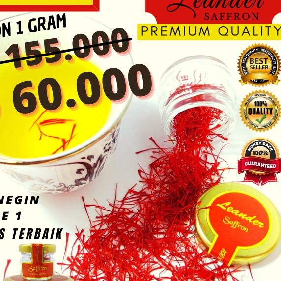 

➢ SAFFRON PREMIUM SPESIAL SUPER NEGIN GRADE A 1 GRAM IRAN Bunga safron sapron zafron shaffron Original 100% ➽