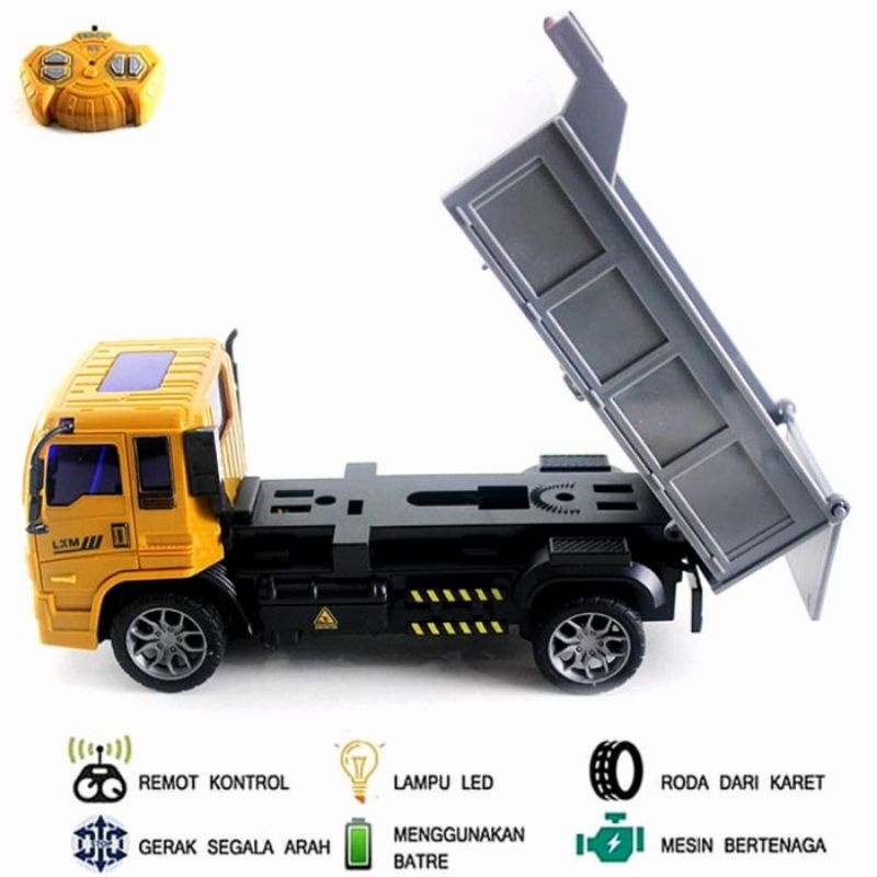 Mainan RC Dump Truck Remote Control - Mobil Truk Pasir Remot Kontrol Anak Laki