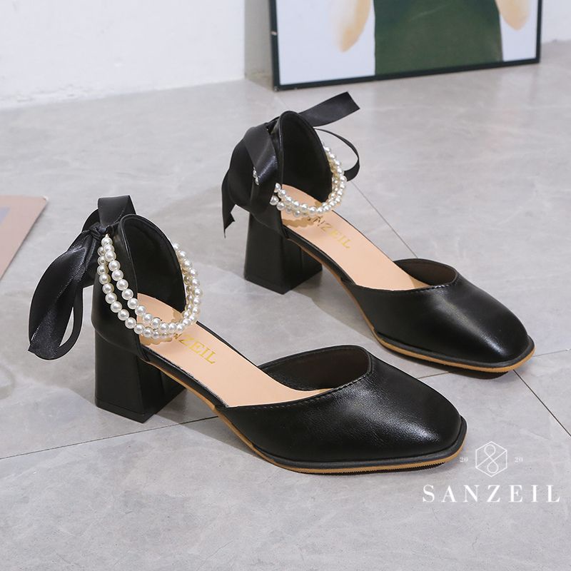 Sanzeil Ravel Wedges Wanita Import dengan Mutiara 2282