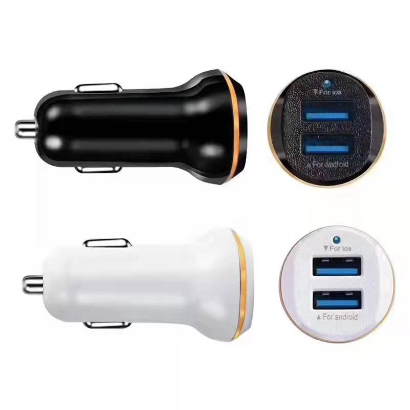 3.1a Dual USB Charger LED Blu-ray Phnom Penh Charger Mobil Dual USB Car Charger Mini USB C Car Charger Untuk i-Phone Android Tipe C