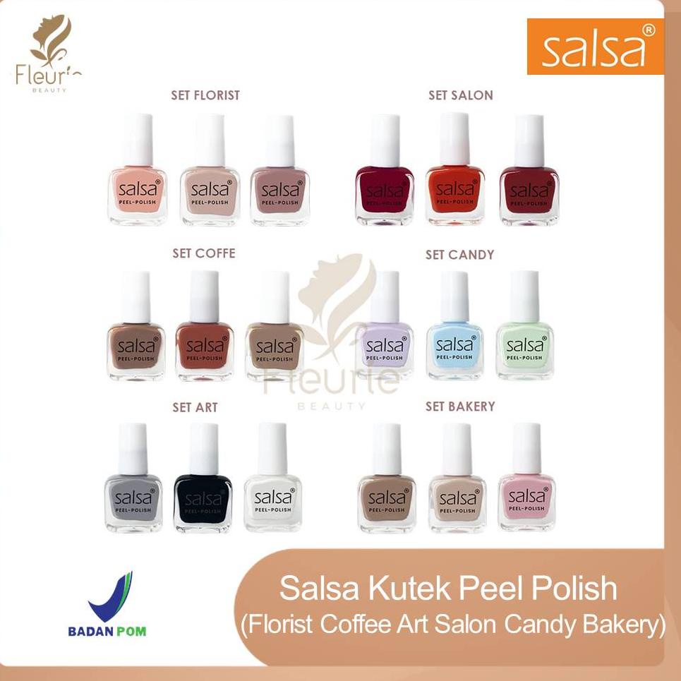G32 Salsa Kutek Peel Polish Florist Coffee Art Salon Candy Bakery - Salsa Peel Off Nail Polish Origi