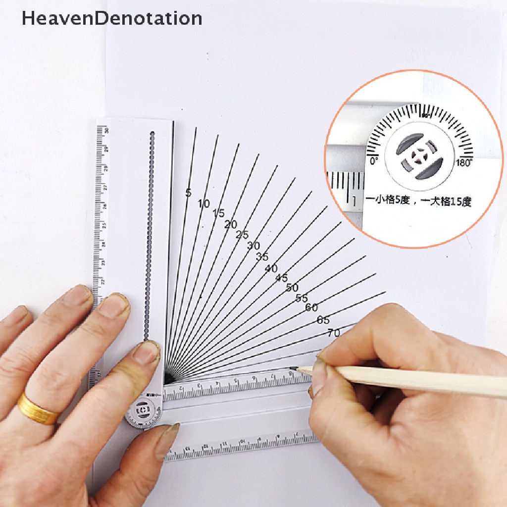 [HeavenDenotation] Penggaris Gambar Geometris Lipat Kreatif Rectangle Ruler Busur Derajat Alat Tulis Siswa Alat Menggambar Matematika Perlengkapan Kantor Sekolah HDV