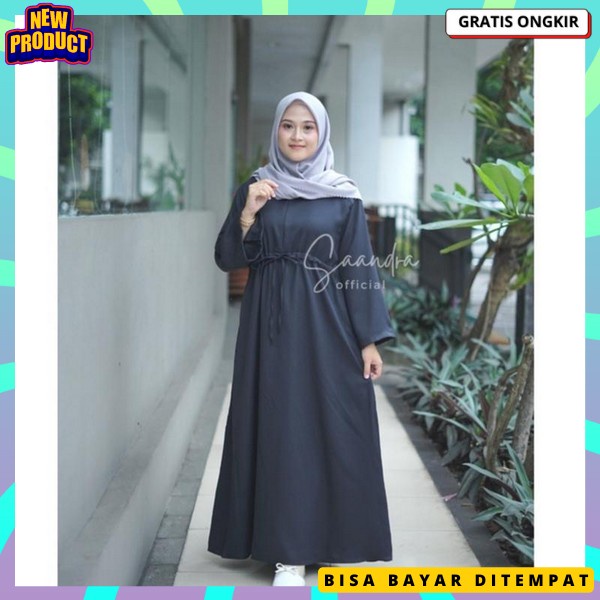Gmis Muslimah Polos Baju Lebaran Gamis Remaja Import Terbaru 2023 Buju Muslim Wanita Sari Games Jumb