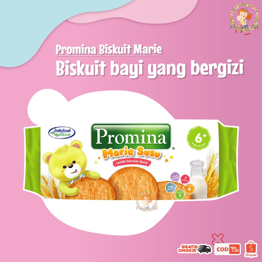 Promina Biskuit Marie Susu 6+ Perlengkapan Cemilan Mpasi Makanan Selingan Bayi By Mallpompaasi