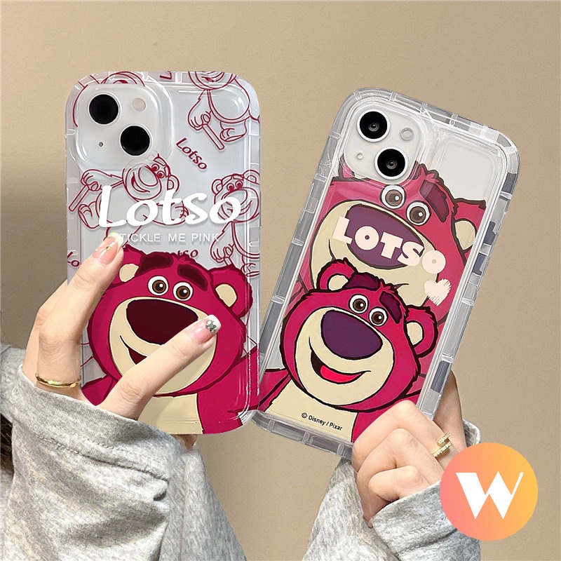 Case OPPO A95 A17 A15 A54 A32 A12E A5s A16 A77 A53 A11 A35 A55 A74 A77s A17K A16K A1K A12 A16s A9 A33 A15s A7 A3s A57 A5 A52 A72 A92 Cute Strawberry Bear Manyo Airbag Soft Cover