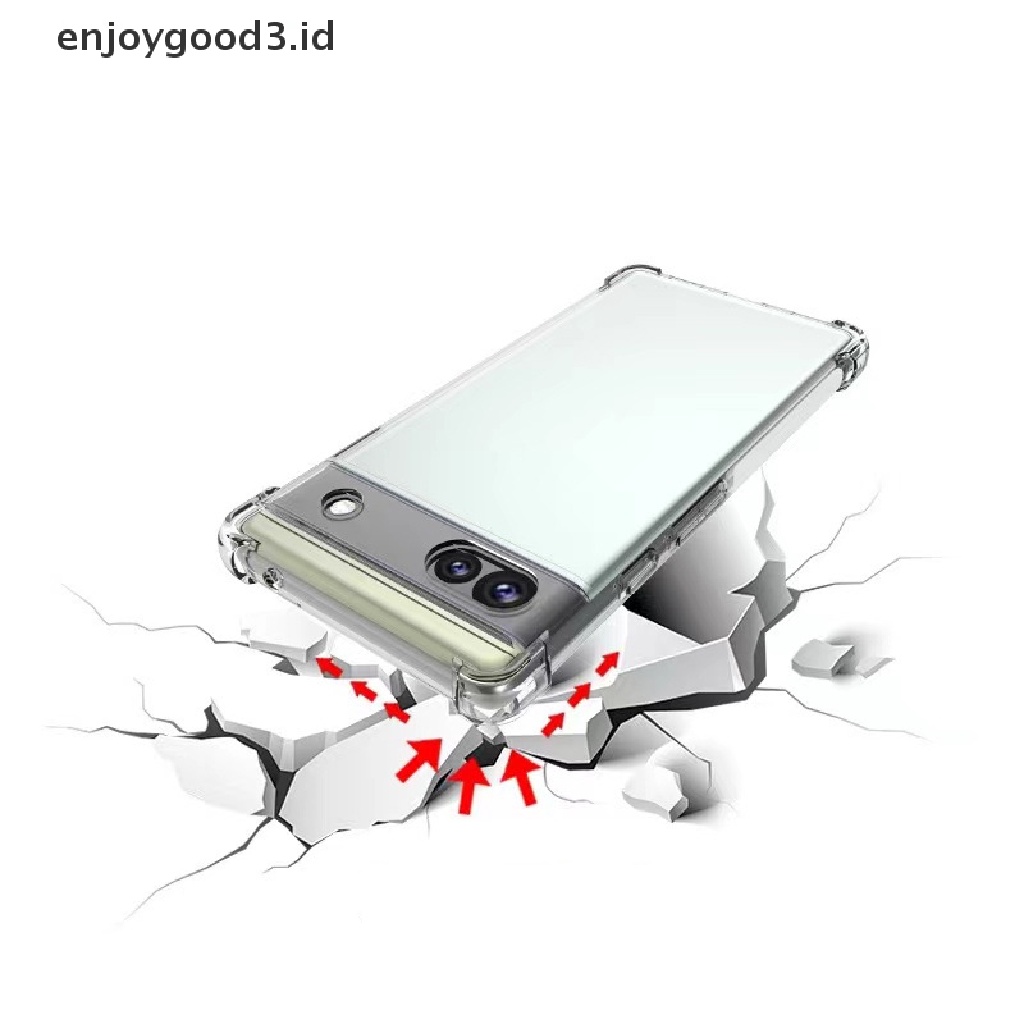 【 Rready Stock 】 For Pixel 6 7 Pro Case Transparent TPU Shock-Absorption Flexible Phone Cover （ ID ）