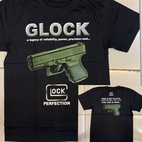 Toko Spesial kaos☽∋Tee_home/Men 3D glock 19 austria rock out with your glock off Gun Printed men t s