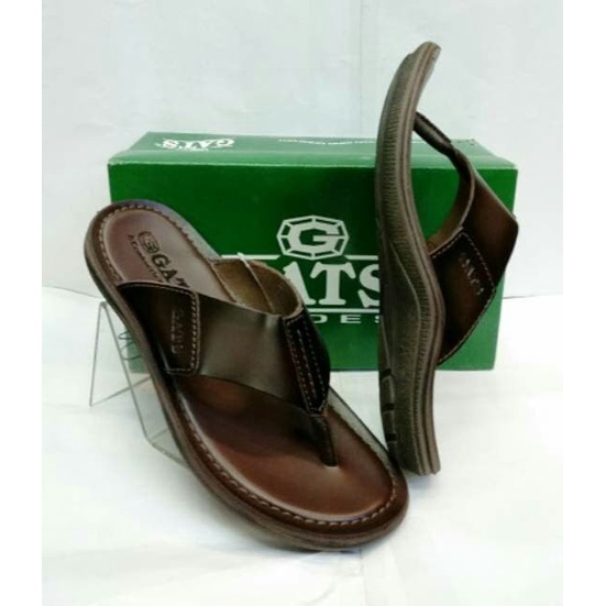 Sandal Jepit Gats HG 282 Brown.Sandal Kulit Original By Gats