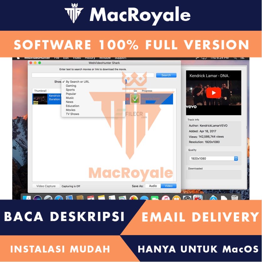 [MacOS] WebVideoHunter Full Version Lifetime Full Garansi