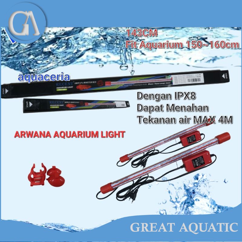 Lampu Aquarium Recent PRO 1500 LED RED VIEW PLUS Lampu ARWANA contest