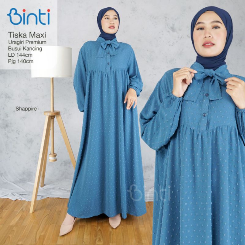 tiska maxy gamis binti jumbo bahan airflow uragiri ORI binti
