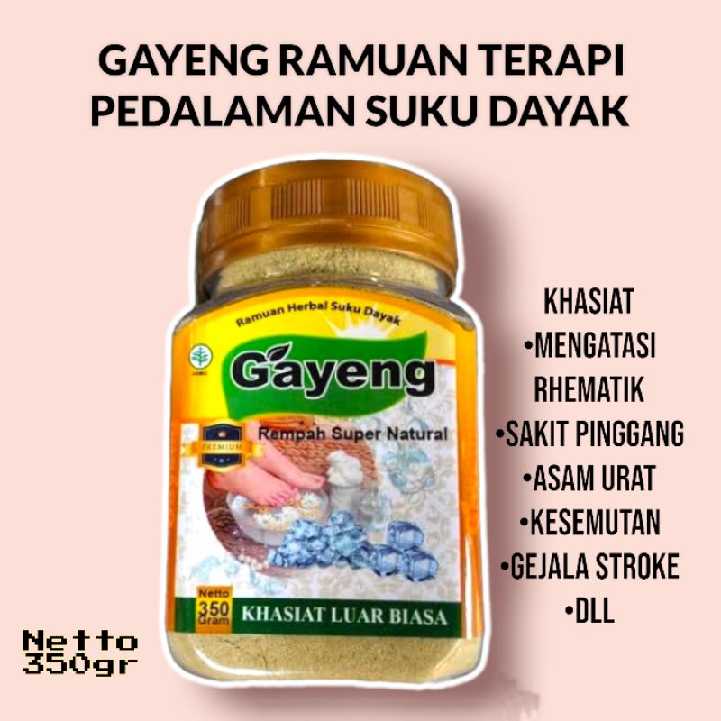 GAYENG | BURENKA | RAMUAN TERAPI HERBAL SUKU DAYAK 350GR