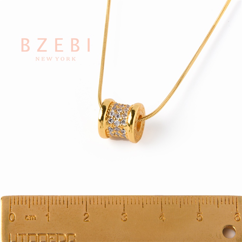 Bzebi Kalung Emas 18k, Kalung Baja Titanium, Kalung Liontin Berlian, Anti Karat, Aksesoris Fashion Wanita Perhiasan Gaya Korea, Hadiah Ulang Tahun Dengan Kotak Eksklusif 1121n