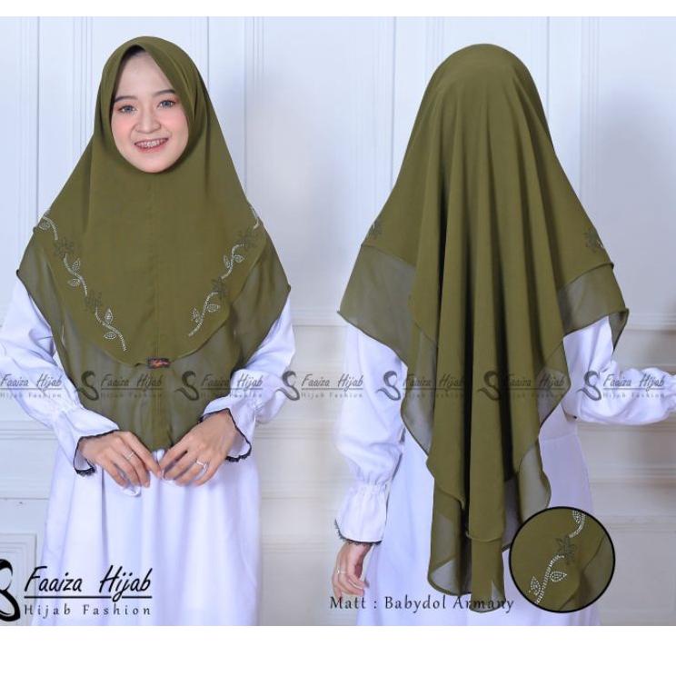 Harga Termuraah Khimar 2layer ceruty babydoll Payet GRD / Jilbab Ceruti Baby doll GRD