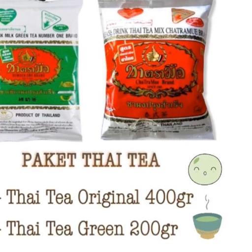 

▲ Paket thai green tea 200 gr dan thai original 400 gr Chatramue ☎