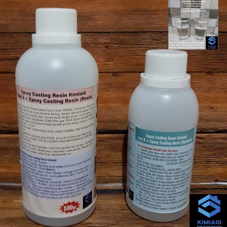 ♔ Epoxy Resin Bening - 750 Gr - Casting Resin - Resin Bening - Carbon Fiber - Resin Meja Kayu - LV ☻