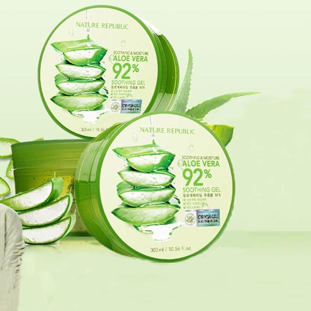 ➺ [COD]NATURE REPUBLIC Aloe Vera 92% Soothing Gel - 300ml ✥