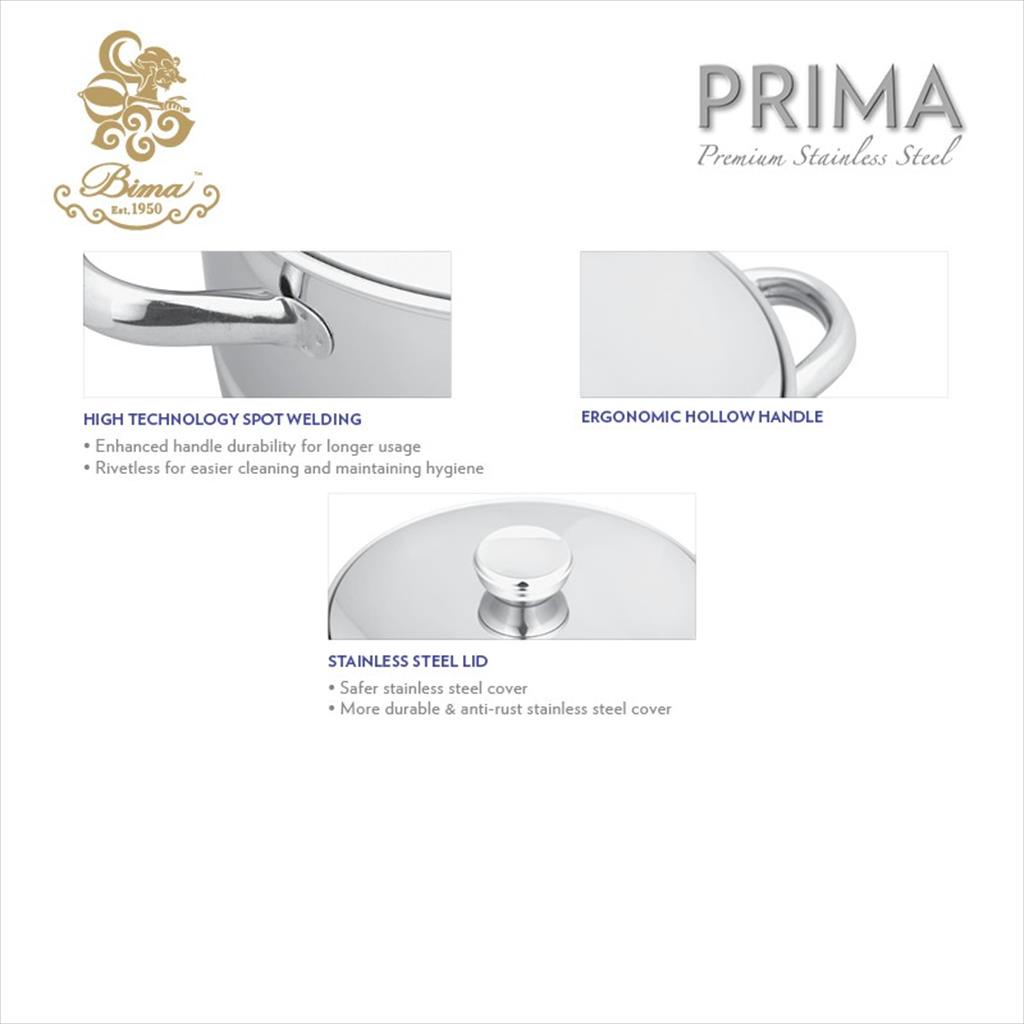 BIMA PRIMA PANCI STEAMER 20 CM KUKUS B2007020SS 2 TINGKAT SUSUN