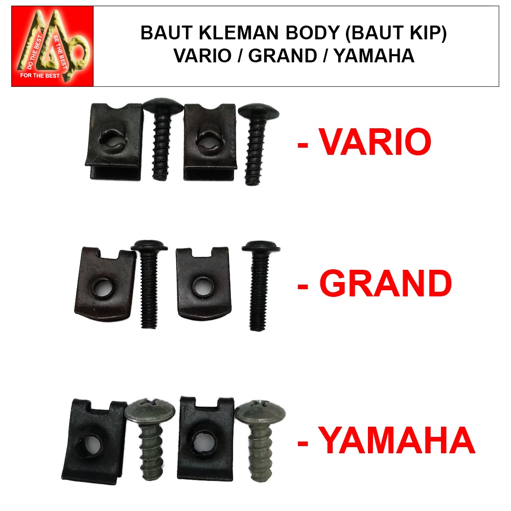 Grand / Vario / Yamaha - BAUT KLEMAN BODY / BAUT KEP BATOK - POLOS