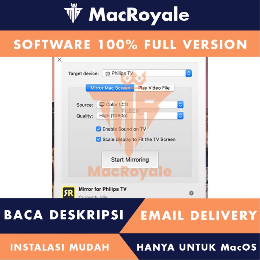 [MacOS] Mirror for Philips TV Full Version Lifetime Full Garansi