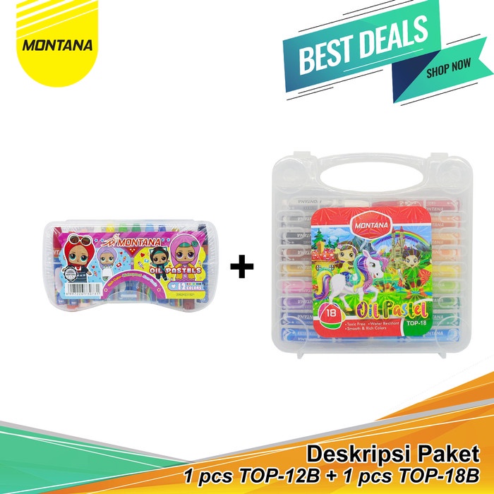 

Terlaris Montana Bundling!!! 1Set Crayon Top-12 + 1Set Crayon Top-18