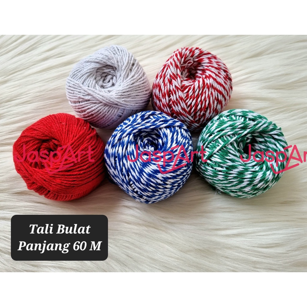 

Tali hangtag 60 M bakers twine benang katun tali katun warna tali hampers pita kado tali rami