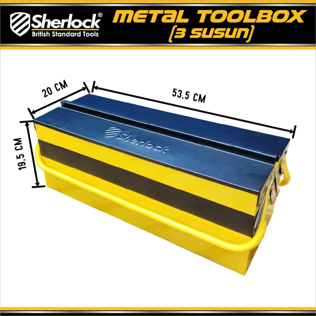 Tool Box 3 Susun Metal Toolbox 3 Layer Original Sherlock Daily Duty Tool Box Besi Murah