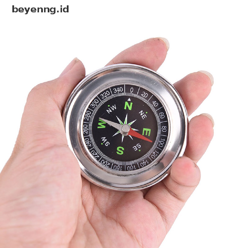 Beyen 1pc 60mm metal stainless steel portable compass student Kompas Olahraga Luar Ruangan ID