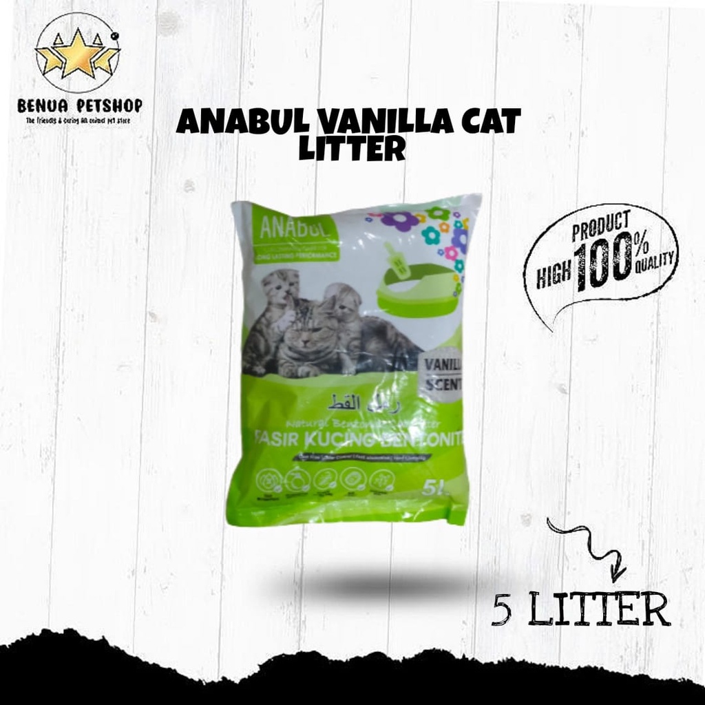 PASIR KUCING ANABUL CAT LITTER PREMIUM ALL VARIAN - 5 LITER