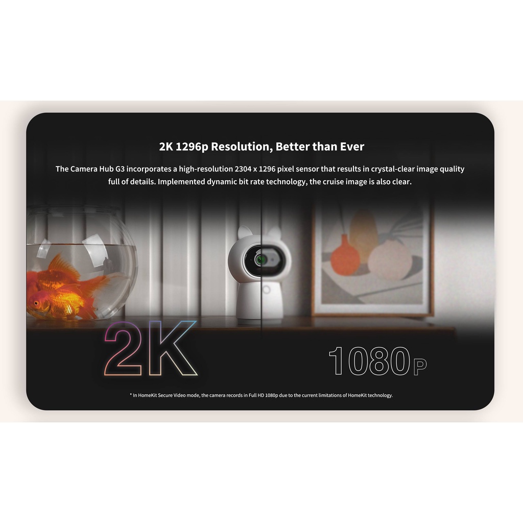 Aqara Smart PTZ Camera Hub G3 Gateway CCTV 2K HomeKit Dual-Band WiFi