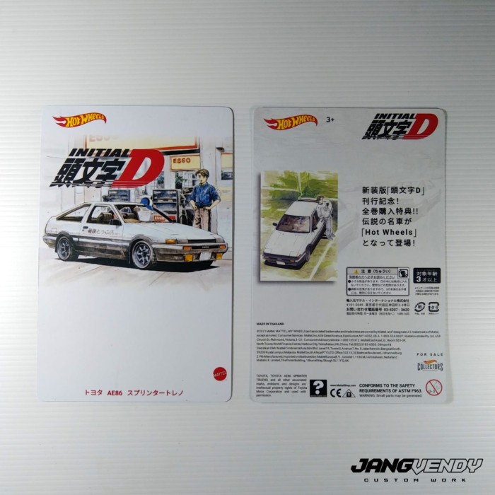 HOTWHEELS TOYOTA AE86 INITIAL D ( CARD CUSTOM ONLY ) TERBARU
