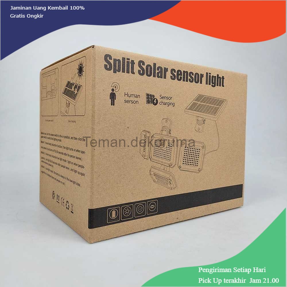 TD - LMP KIWONG Lampu Dinding Solar Sensor Gerak Outdoor Waterproof Cool White - KW-007