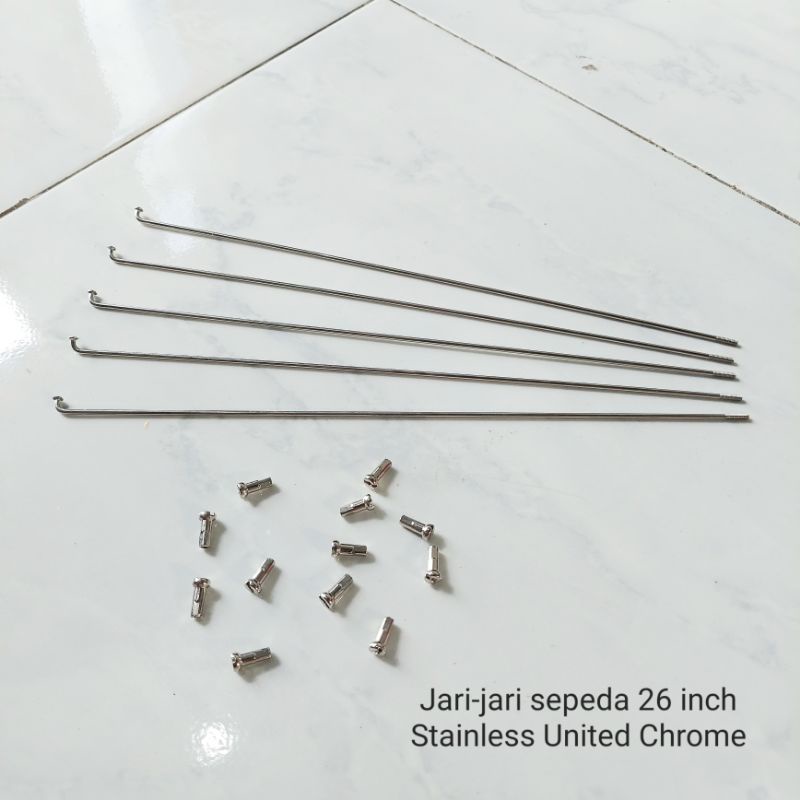 JARI - JARI SEPEDA 14G X 262mm STAINLESS ANTI KARAT CHROME UNITED 26 INCH SATUAN