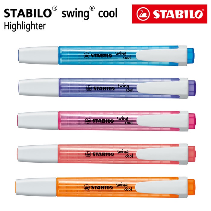 

BISA COD STABILO SET 5 - Swing Cool Highlighter Biru Pink Oranye Ungu Merah