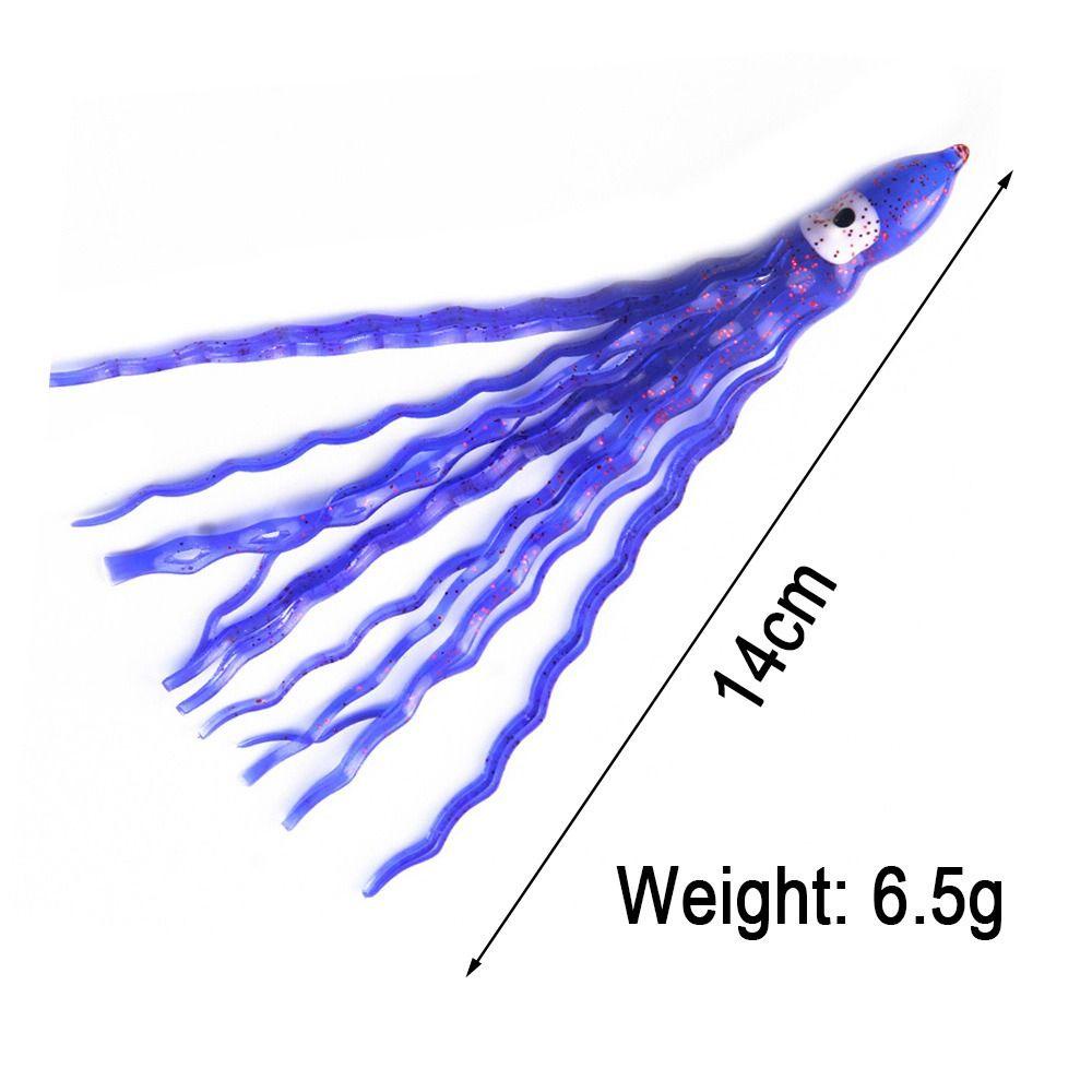 TOP 5buah Umpan Gurita Air Asin Ungu Artificial Portable Fishing Tackle