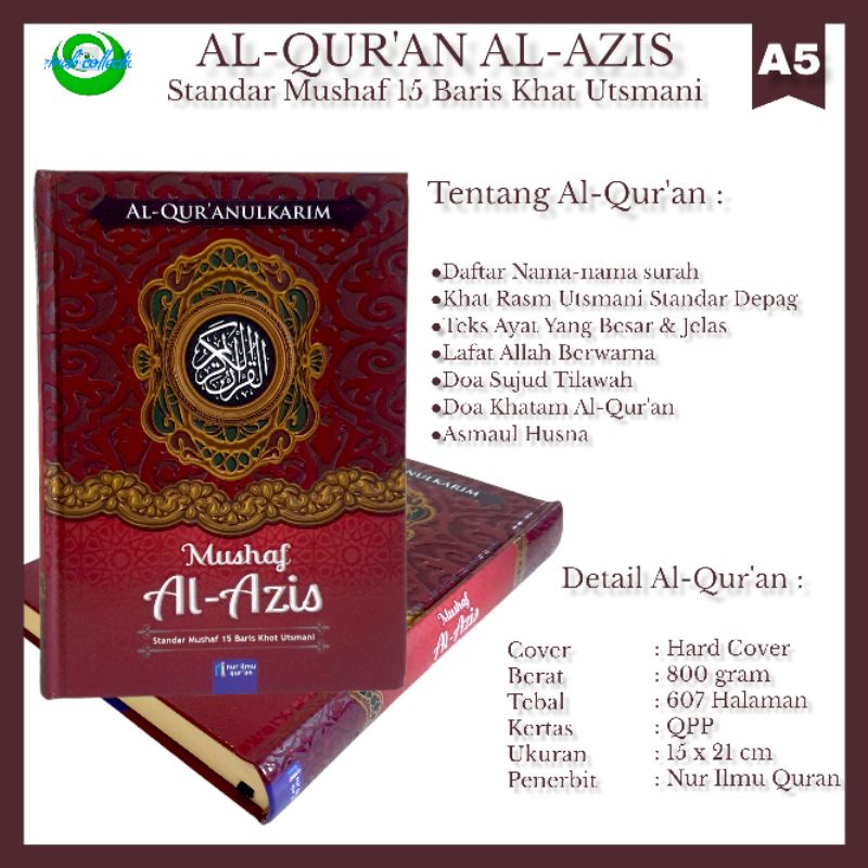 AL-QUR'AN MUSHAF  AL AZIZ A5_ALQUR'AN RASM UTSMANI