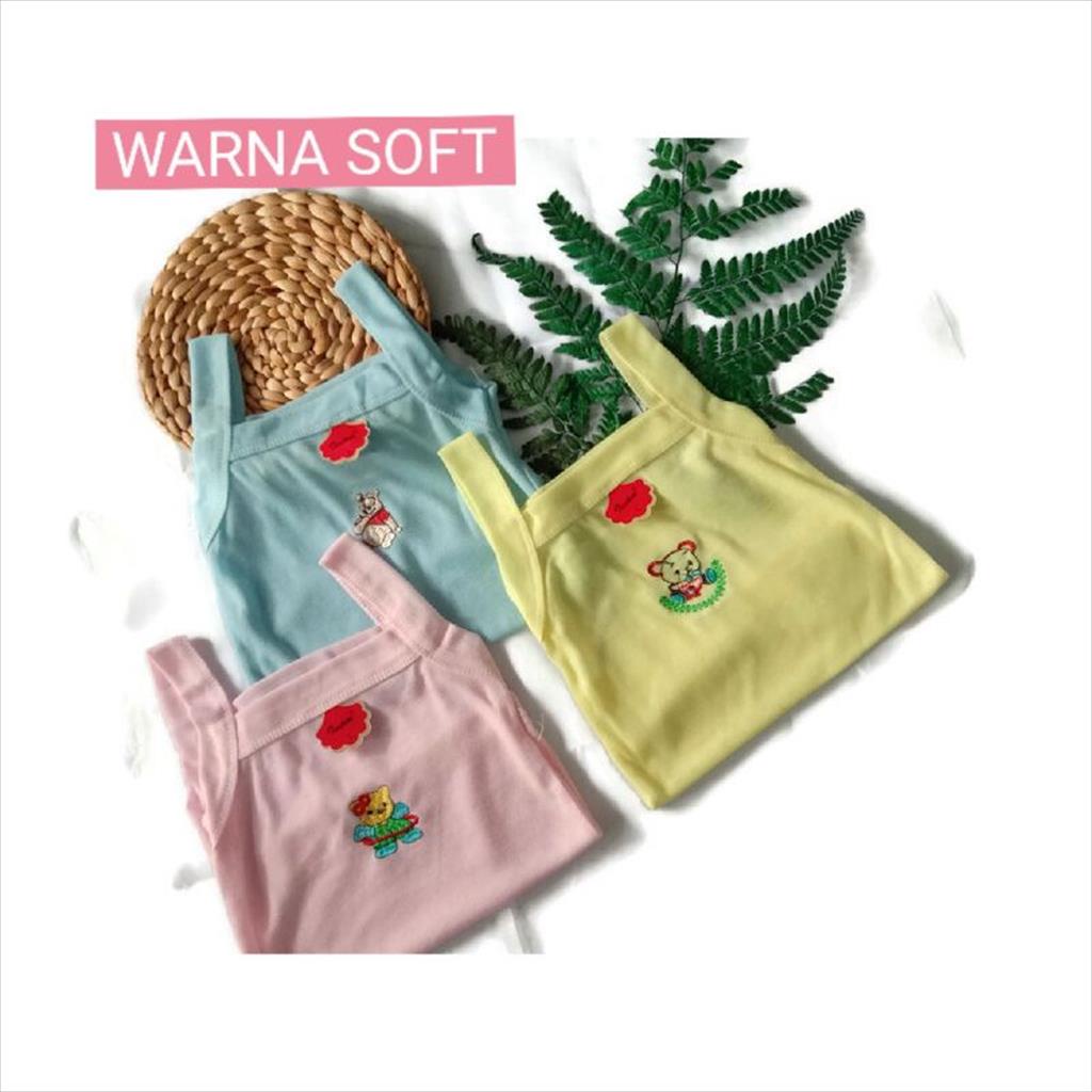 OTS 876 - Kaos Singlet Anak Warna Warni Bordir Dalaman Sablon Motif Lucu Bayi Balita Anak
