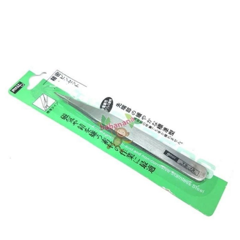 Pinset lurus gooi ts12 ts-12 ts 12 kecantikan elektronik pcb bulu mata