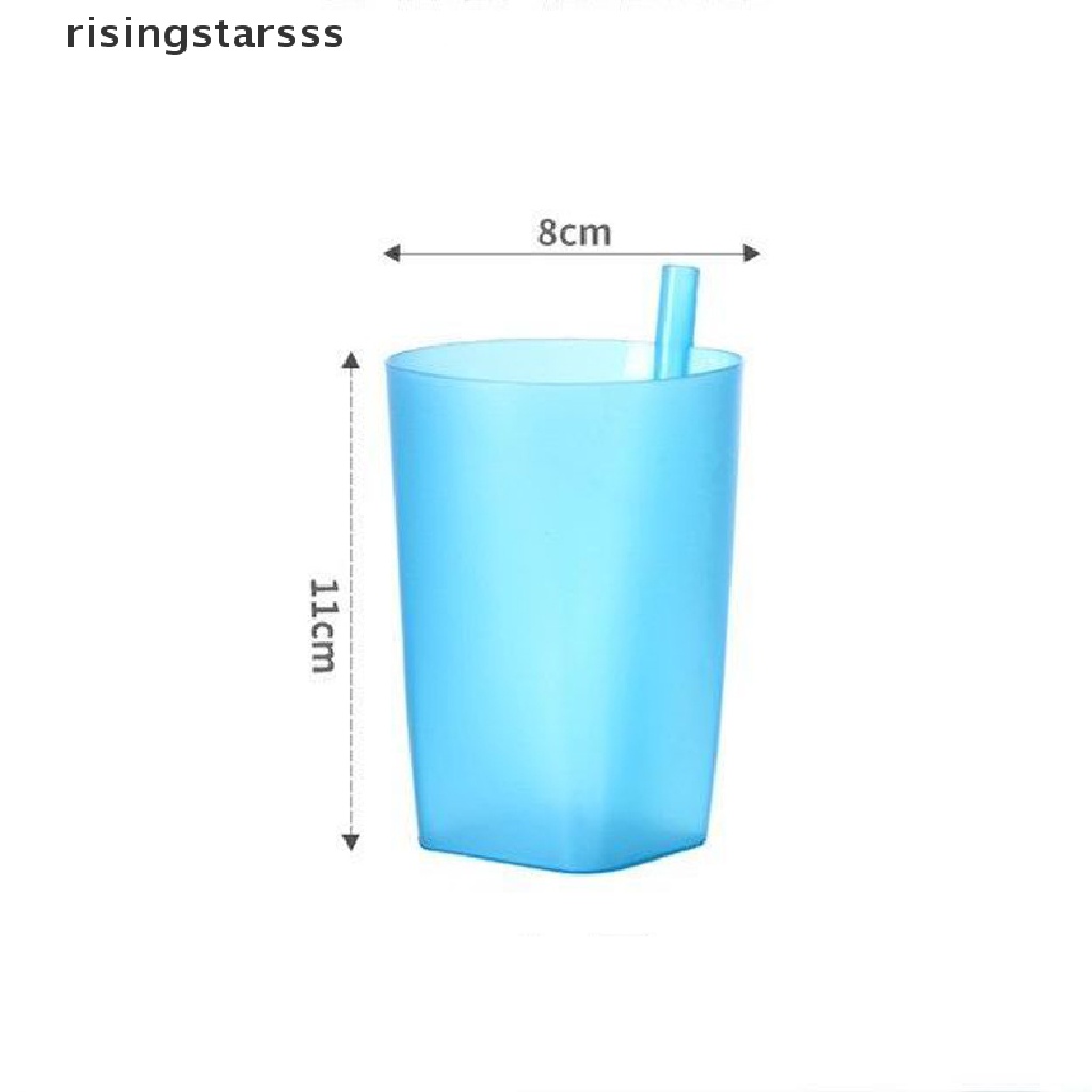 Rsid Span-new 1X Kid Anak Bayi Baby Sip Cangkir Dengan Built in Straw Mug Drink Solid Fe AA Ew Jelly