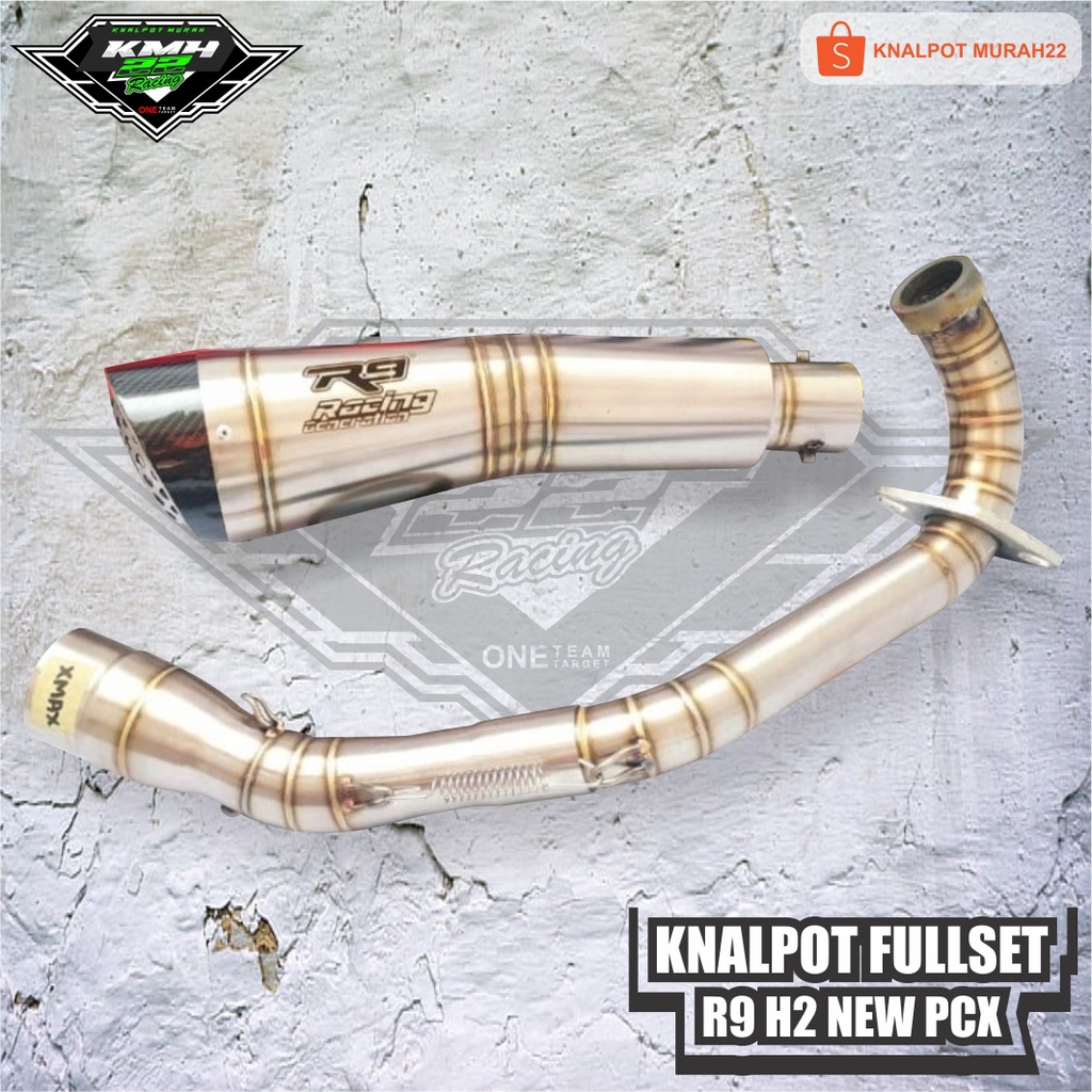 Knalpot Racing R9 H2 NEW PCX 160 Full Stainless berkualitas
