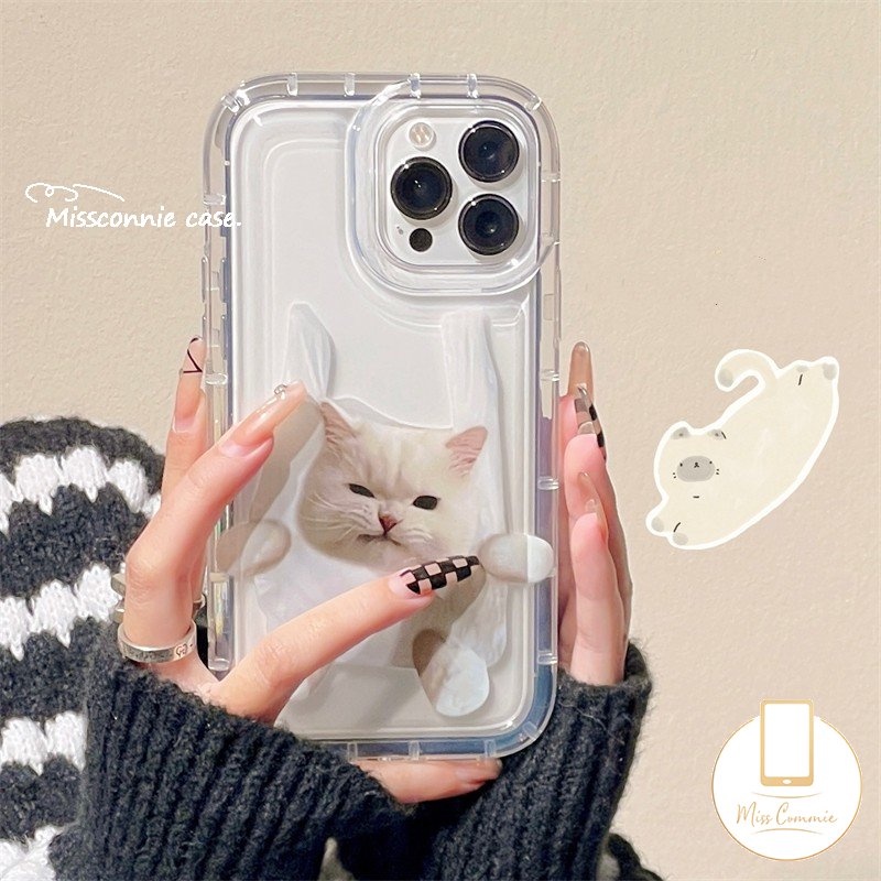 Case Pasangan Kucing Anjing Kartun Lucu Untuk Realme C53 C55 C30 7i C17 9i C21Y C15 C33 C25 C12 C25s C35 C25Y C20A C116i 5 5i 5s C20 C3 C1 C2 Transparan Shockproof Airbag Soft Case