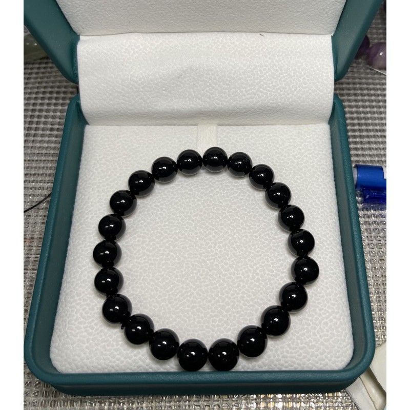 Gelang Natural Grade 4A Black Tourmaline Crystal Bracelet